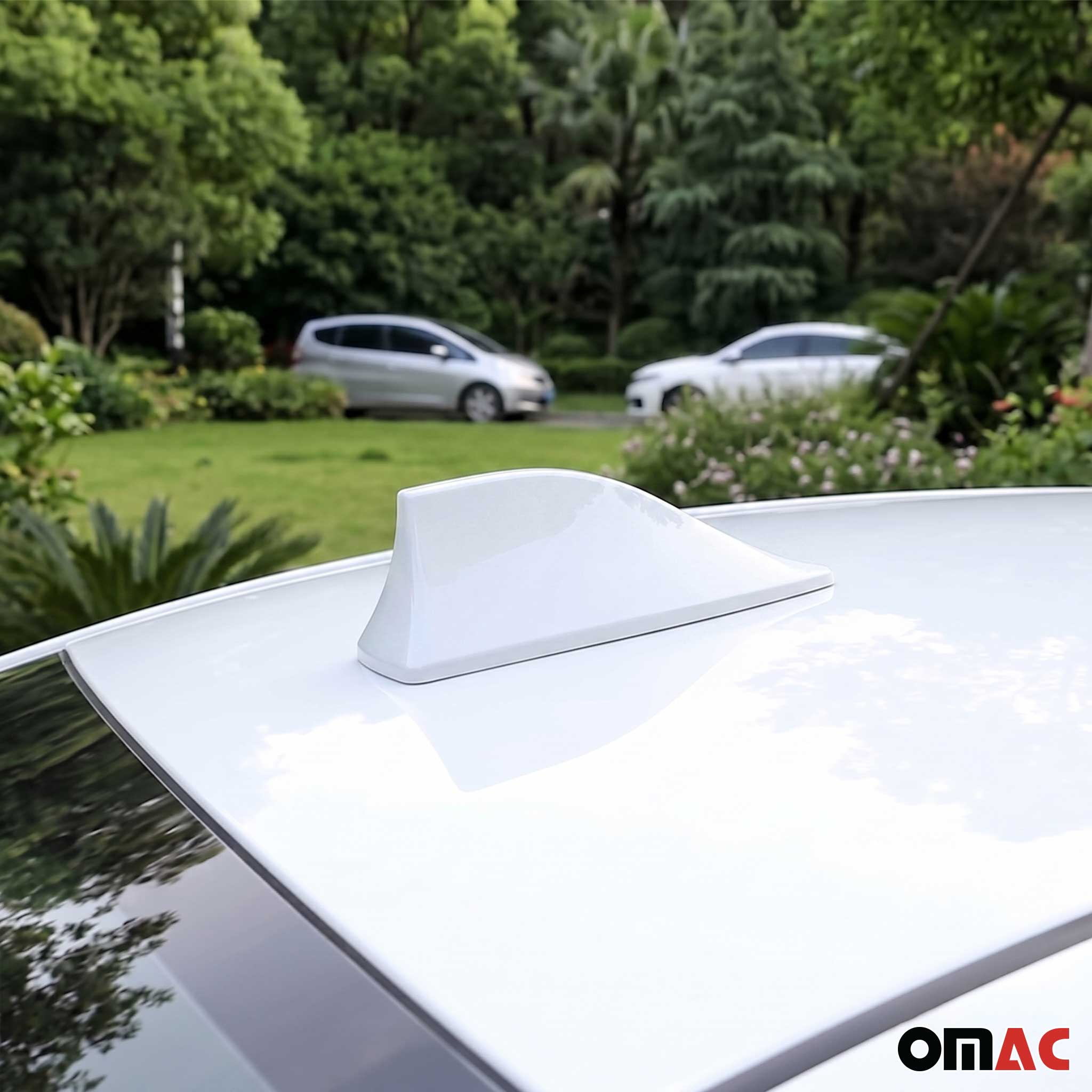 Antenne De Toit Aileron Requin pour Fiat 500 500X 500L Radio AM/FM Blanc