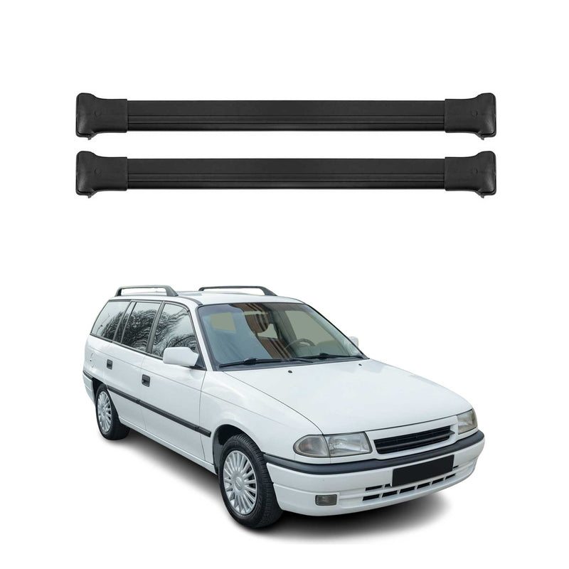 Barres de toit transversales pour Opel Omega B SW 1994-1999 Aluminium Noir