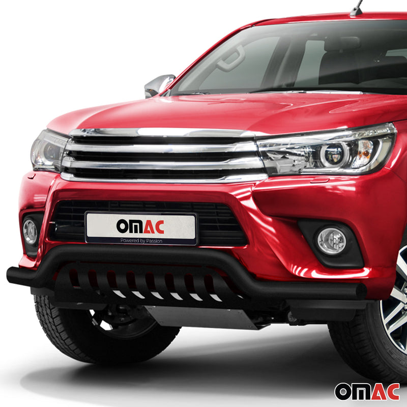 Pare-Buffle Avant Pour Toyota Hilux 2015-2017 Noir en Acier Inoxy