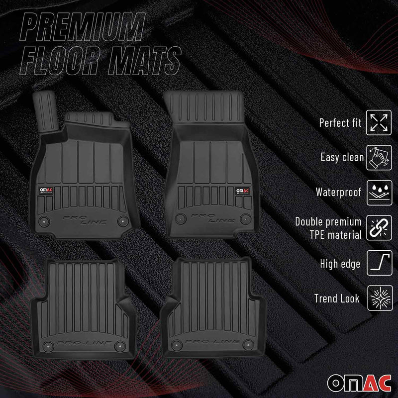 OMAC Tapis de sol caoutchouc pour Audi A6 C8 Berline Break Allroad 18-25 Premium