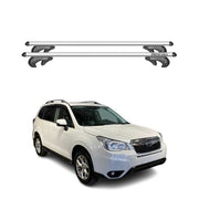 Barres de toit transversales pour Subaru Forester IV 2013-18 90kg Aluminium Gris