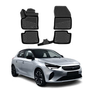 OMAC Tapis de sol pour Opel Corsa F Electric 2019-2026 caoutchouc Noir TPE 4Pcs