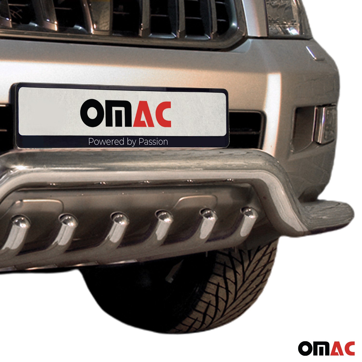 Pare-Buffle Avant Pour Toyota Land Cruiser 120 2003-2009 Inox Argent