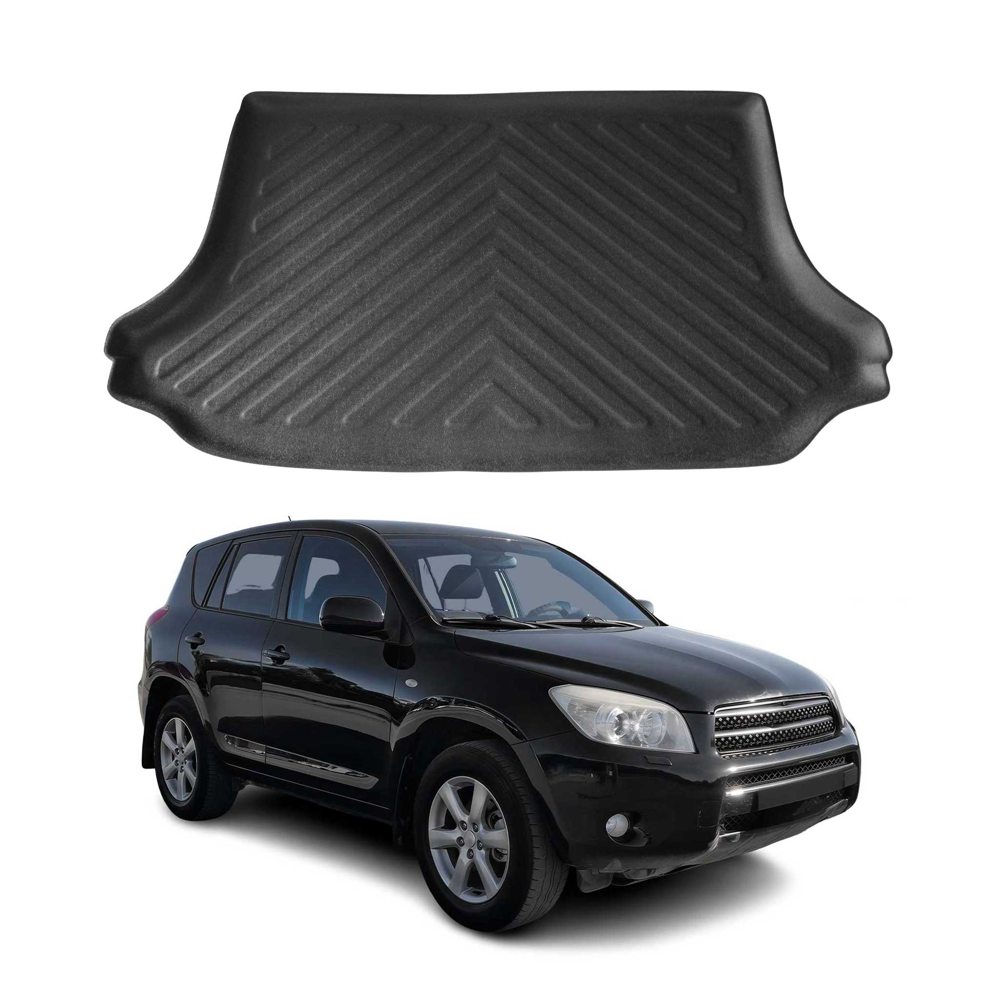 Tapis de Coffre pour Toyota RAV4 III 2006-2012 en TPE Noir