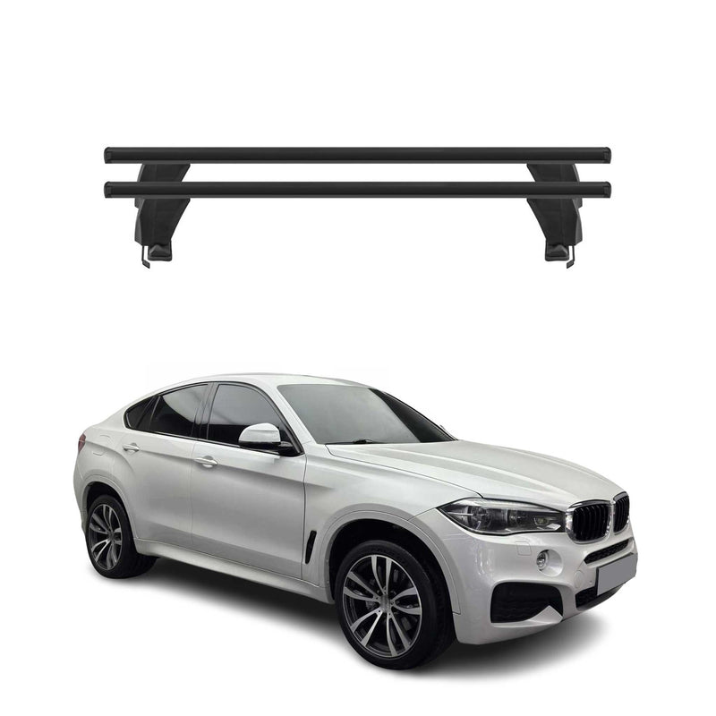 Menabo Barres de toit transversales pour BMW X6 F16 F86 2014-2019 Noir ABE