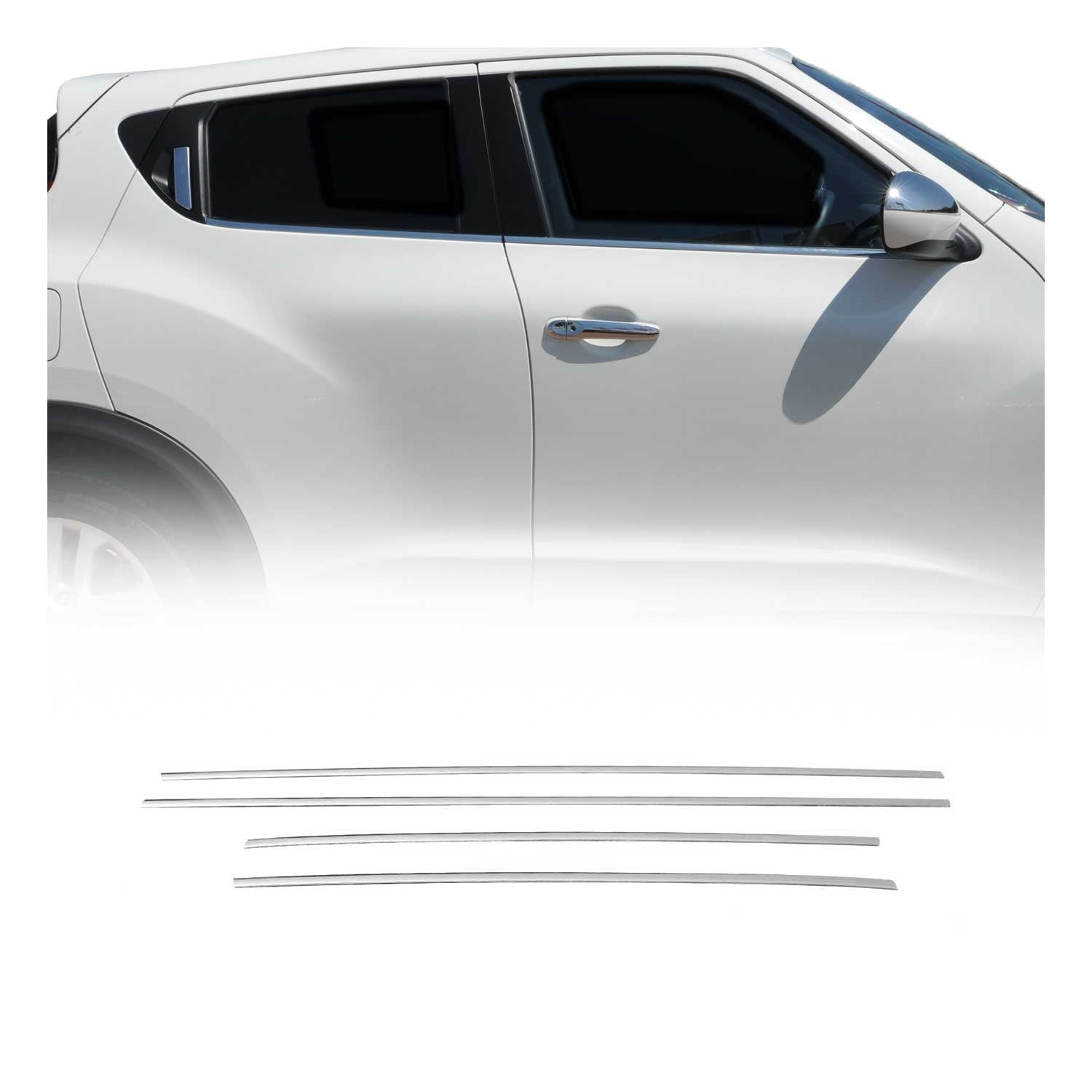 Garniture de Fenêtre pour Nissan Juke SUV 2011-2019 Acier Inox 4Pcs