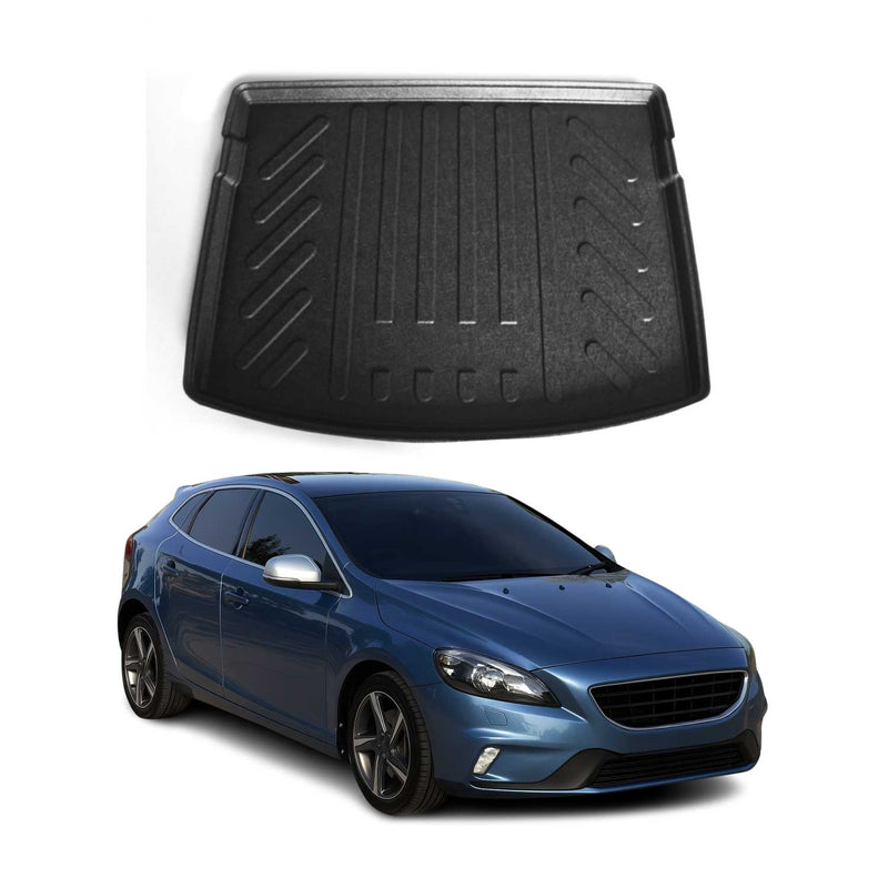 Tapis de Coffre pour Volvo V40 2012-2016 en TPE Noir