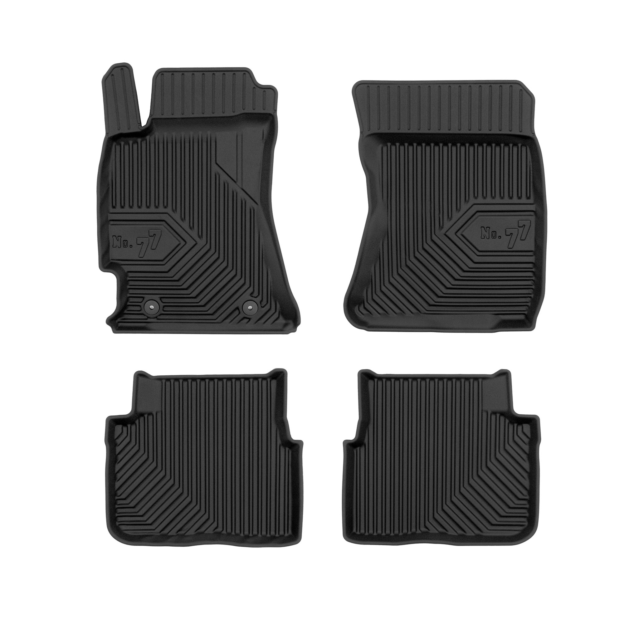 Tapis de Sol de Voiture pour Subaru Forester III 2008-2013 TPE Durable Noir 4Pcs