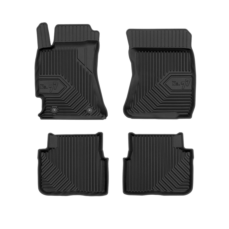 Tapis de Sol de Voiture pour Subaru Forester III 2008-2013 TPE Durable Noir 4Pcs
