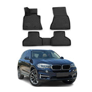 OMAC 3D Tapis de sol pour BMW X5 F15 F85 2013-2018 en caoutchouc Noir