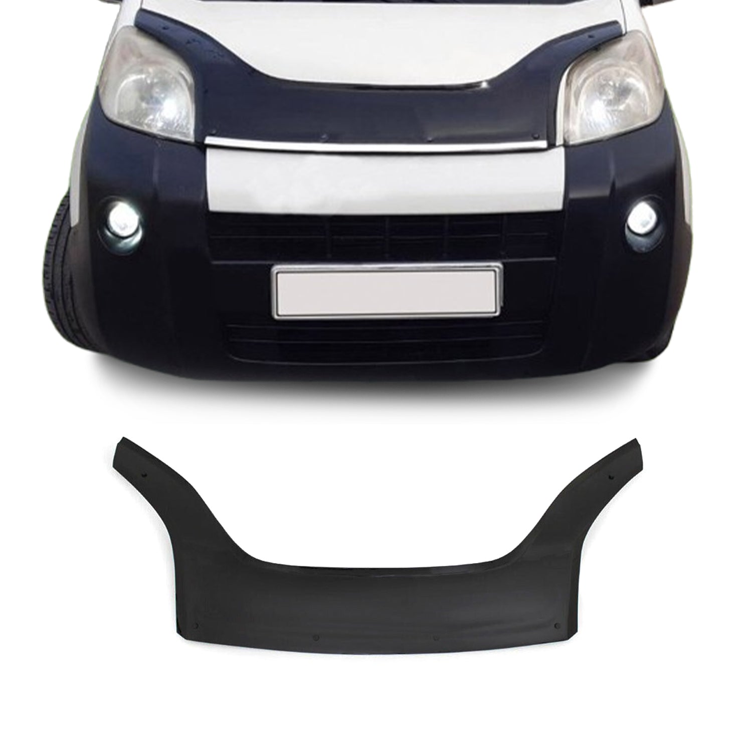 Deflecteurs d'air capot de voiture pour Fiat Qubo 2008-2019 Plastique Acrylique