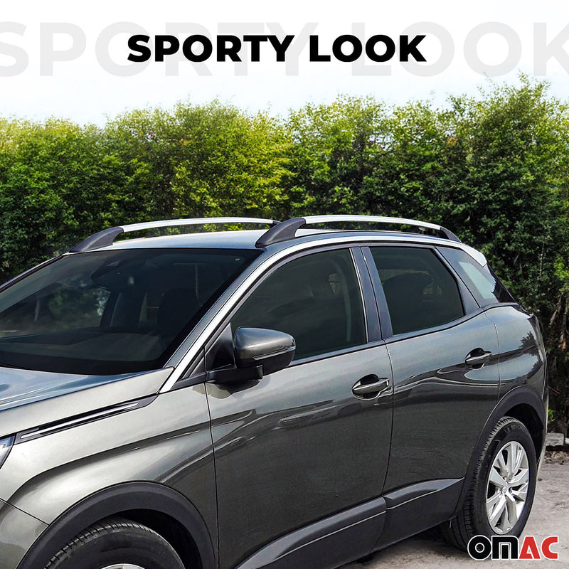 Barres de toit longitudinales pour Hyundai i20 2008-2014 en Alu gris
