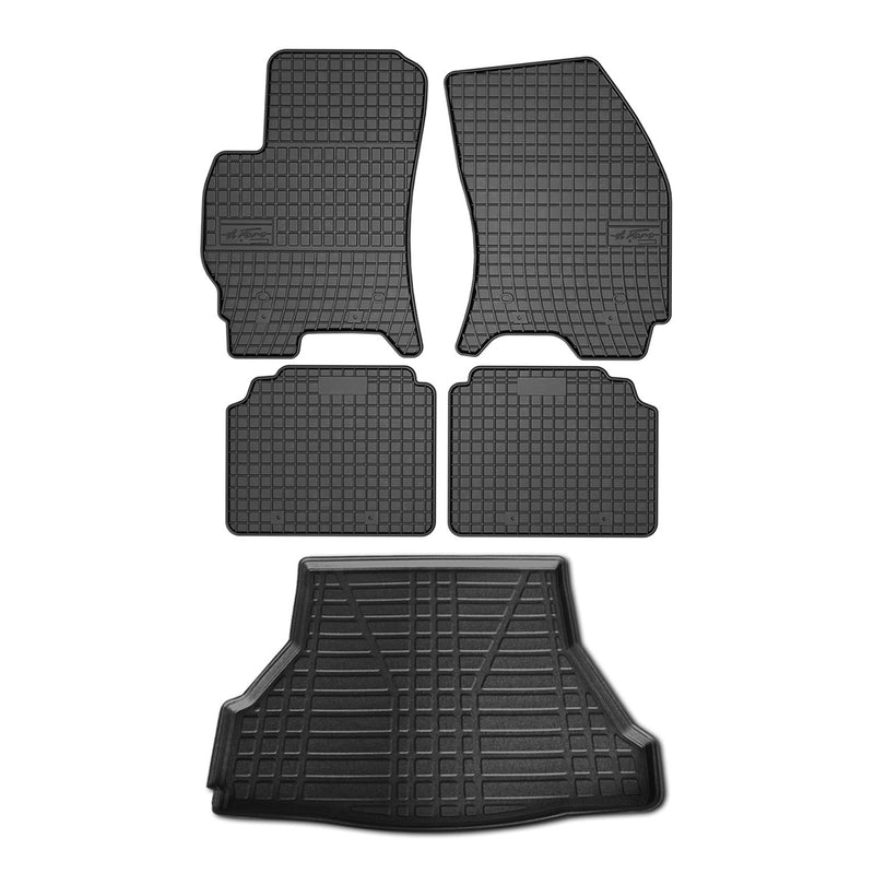 Kit Tapis de sol et coffre pour Ford Mondeo mk3 2000-2007 TPE Noir