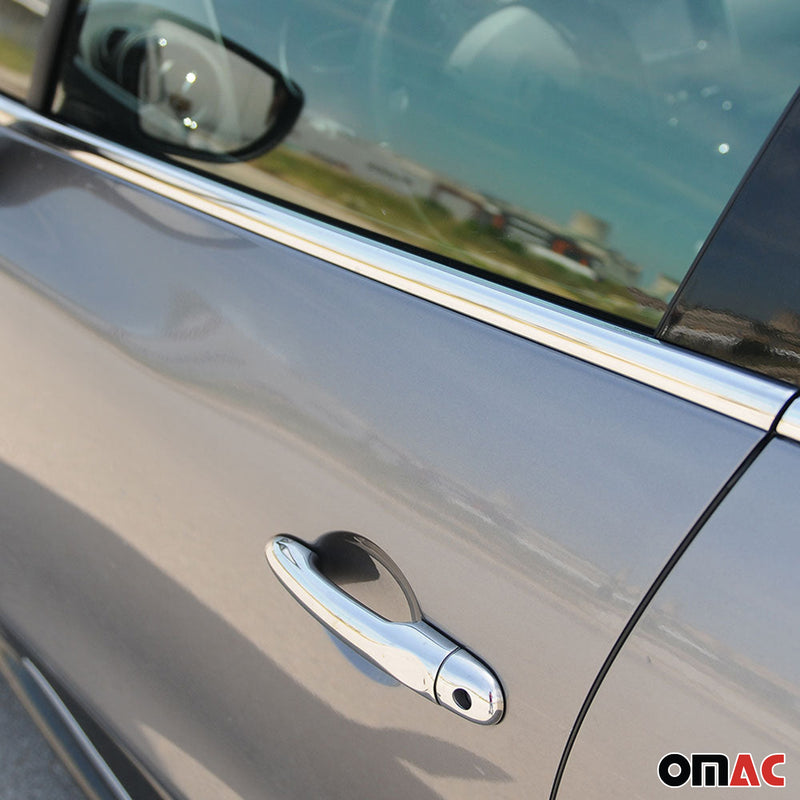 Couverture de poignée de porte pour Renault Clio 2012-2019 en Acier Inox 6Pcs