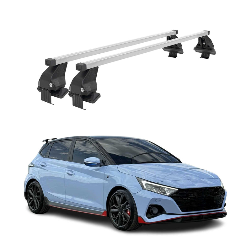 Barres de toit transversales pour Hyundai i20 N 2020-2024 Acier Gris
