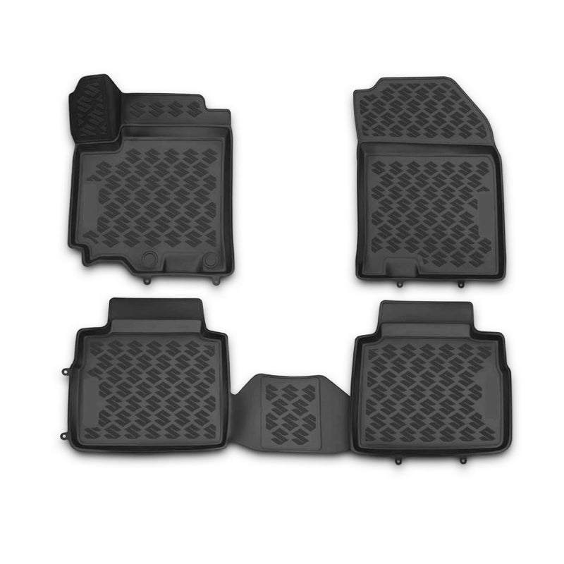 Tapis de sol pour Suzuki SX4 S-Cross 2013-2021 en caoutchouc TPE 3D Noir 4Pcs