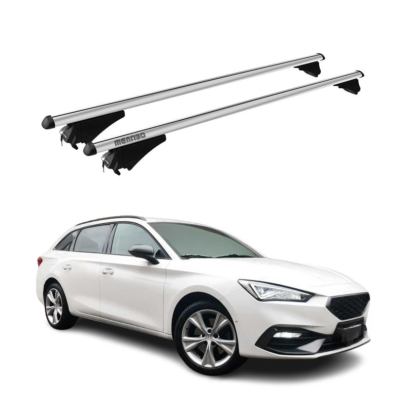 Tiger Barres de toit transversales pour Seat Leon IV 2020-2025 Gris
