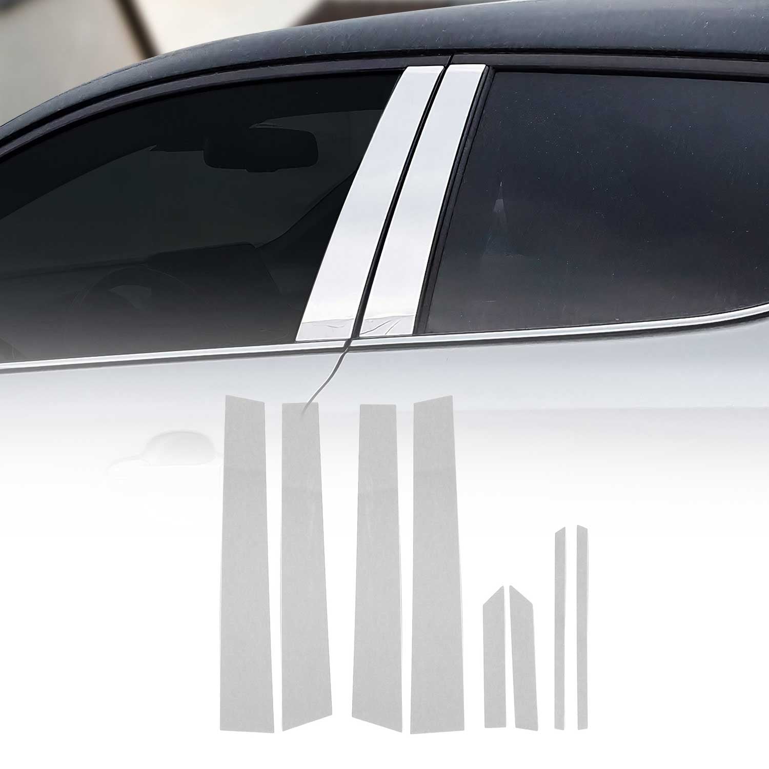 Couverture Garniture de pilier B pour Hyundai i10 2020-2025 en acier inox 8Pcs