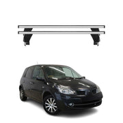 Menabo Barres de toit Transversales pour Renault Scenic III 2009-2013 Alu Gris