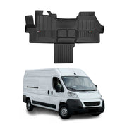 Tapis de Sol pour Peugeot Boxer 2006-2020 Voiture Caoutchouc Noir
