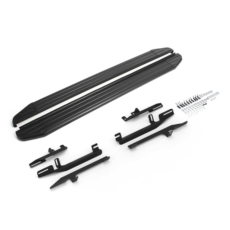 Marchepieds Latéraux pour Skoda Yeti 2009-2023 Alu Noir ABE