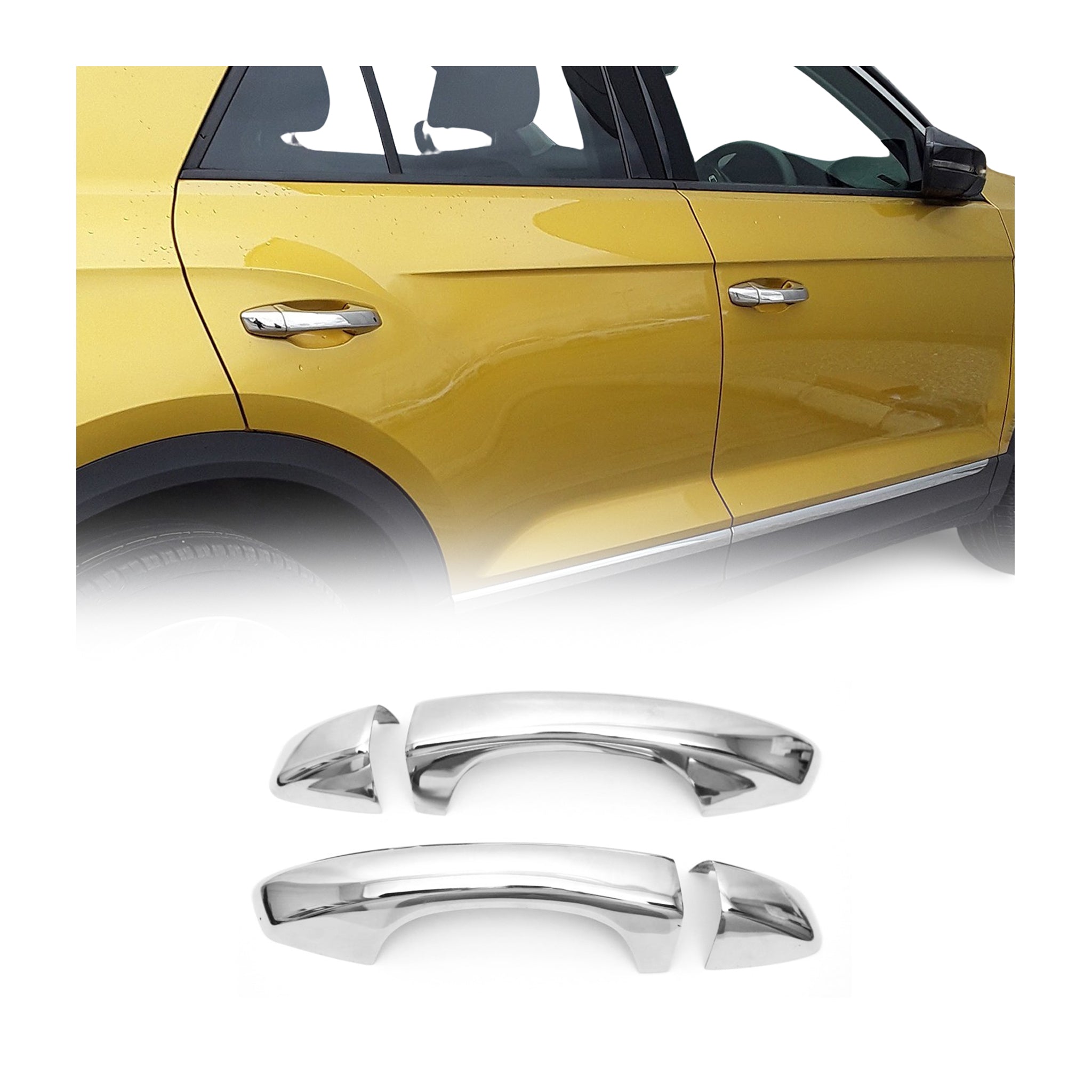 Couverture de poignée de porte pour VW Golf 2012-2019 en Acier Inoxydable 4Pcs
