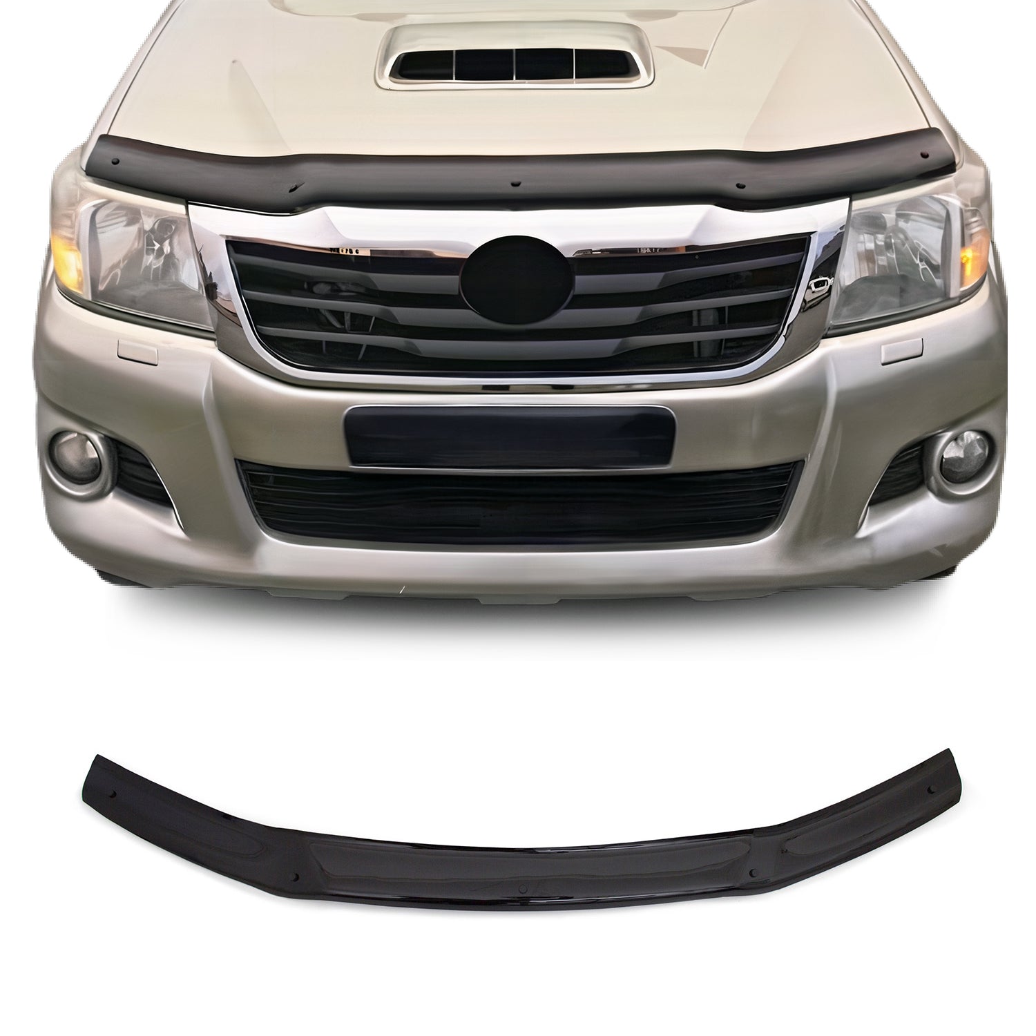 Deflecteurs d'air capot de voiture pour Toyota Hilux 2012-2015 Acrylique Noir