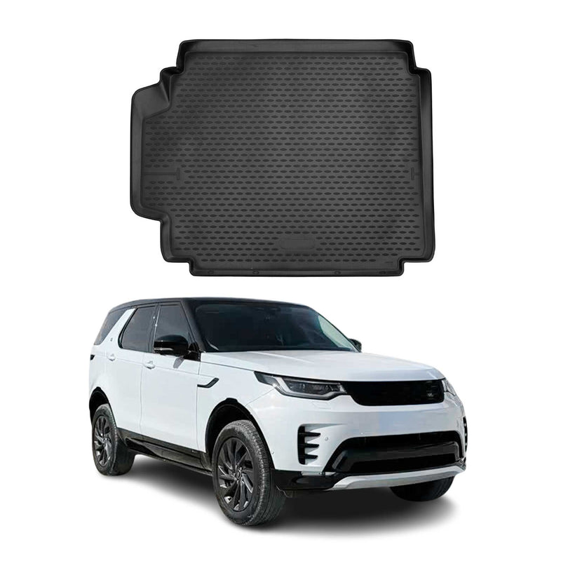 OMAC Tapis de coffre pour Land Rover Discovery 2017-2025 en caoutchouc Noir