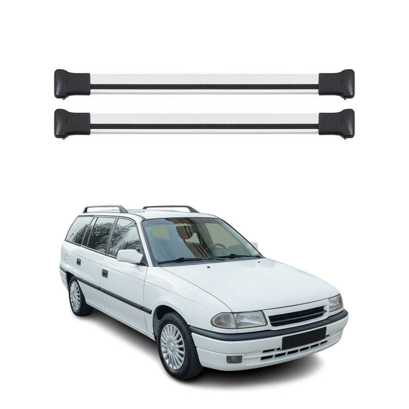 Barres de toit transversales pour Opel Omega B SW 1994-1999 Aluminium Gris