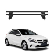 Menabo Barres de toit Transversales pour Mercedes Classe A W176 2013-2018 Noir