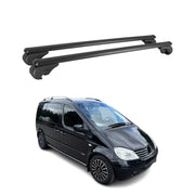 Barres de toit Transversales pour Mercedes Vaneo 2002-2005 Aluminium Noir