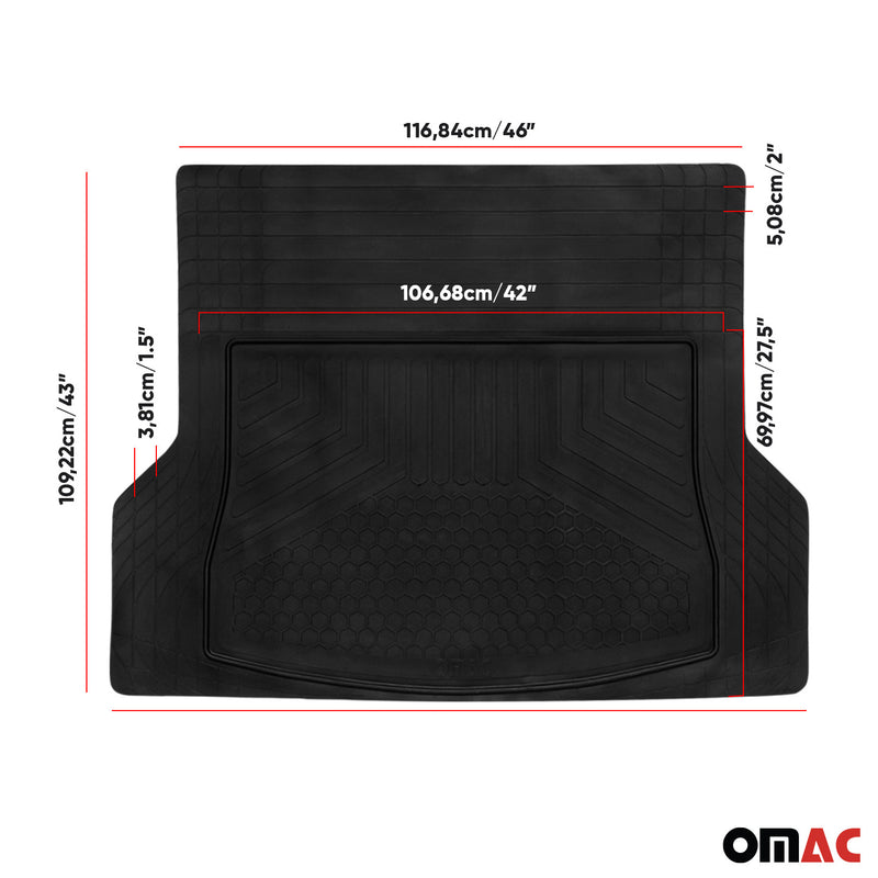 2023-2024 BYD Tang 5places OMAC Tapis de coffre en caoutchouc noir