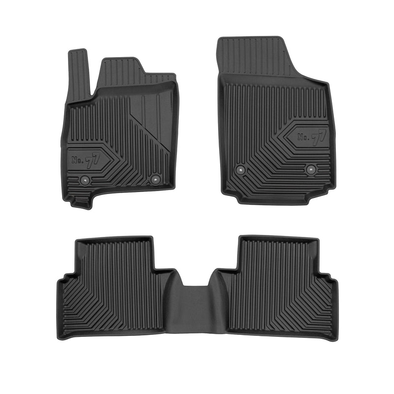 Tapis de Sol de Voiture pour Opel Meriva A 2003-2010 TPE Antidérapant Noir 3Pcs