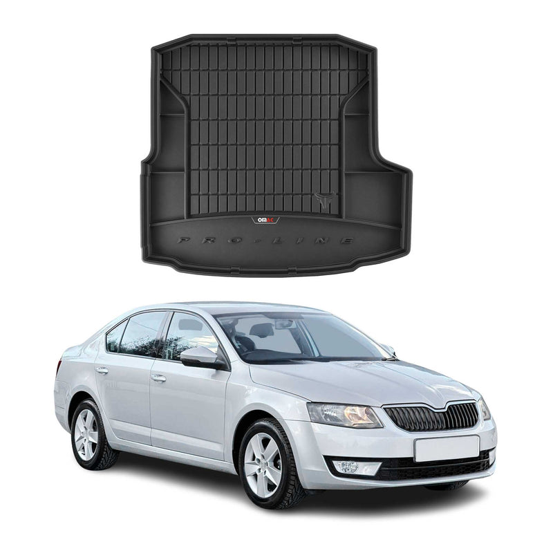Tapis de Coffre pour Skoda Octavia 2012-2016 TPE Noir