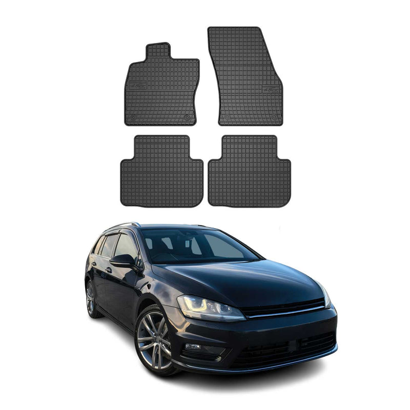 OMAC Tapis de sol pour VW Golf mk7 Variant 2013-2020 4 pièces noir caoutchouc