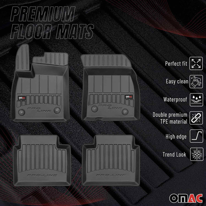 OMAC Tapis de sol en caoutchouc pour Ford Focus mk4 2019-2025 Noir Premium