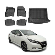 Kit Tapis de Sol et Coffre pour Nissan Leaf 2017-2022 TPE Noir