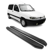 Marchepieds Latéraux pédale pour Peugeot Partner 1996-2008 Noir Aluminium 2Pcs