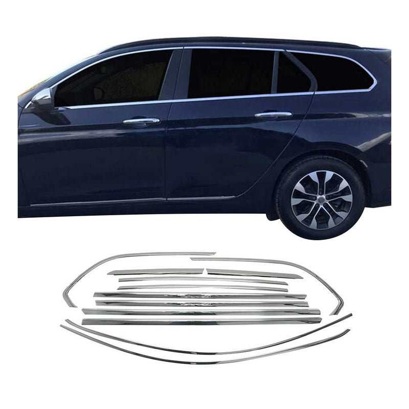 Baguettes pour contour Latérales pour Fiat Tipo Kombi 2016-2025 inox chromé