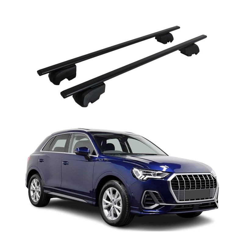 Barres de toit transversales pour Audi Q3 F3 2018-2025 Fer Noir