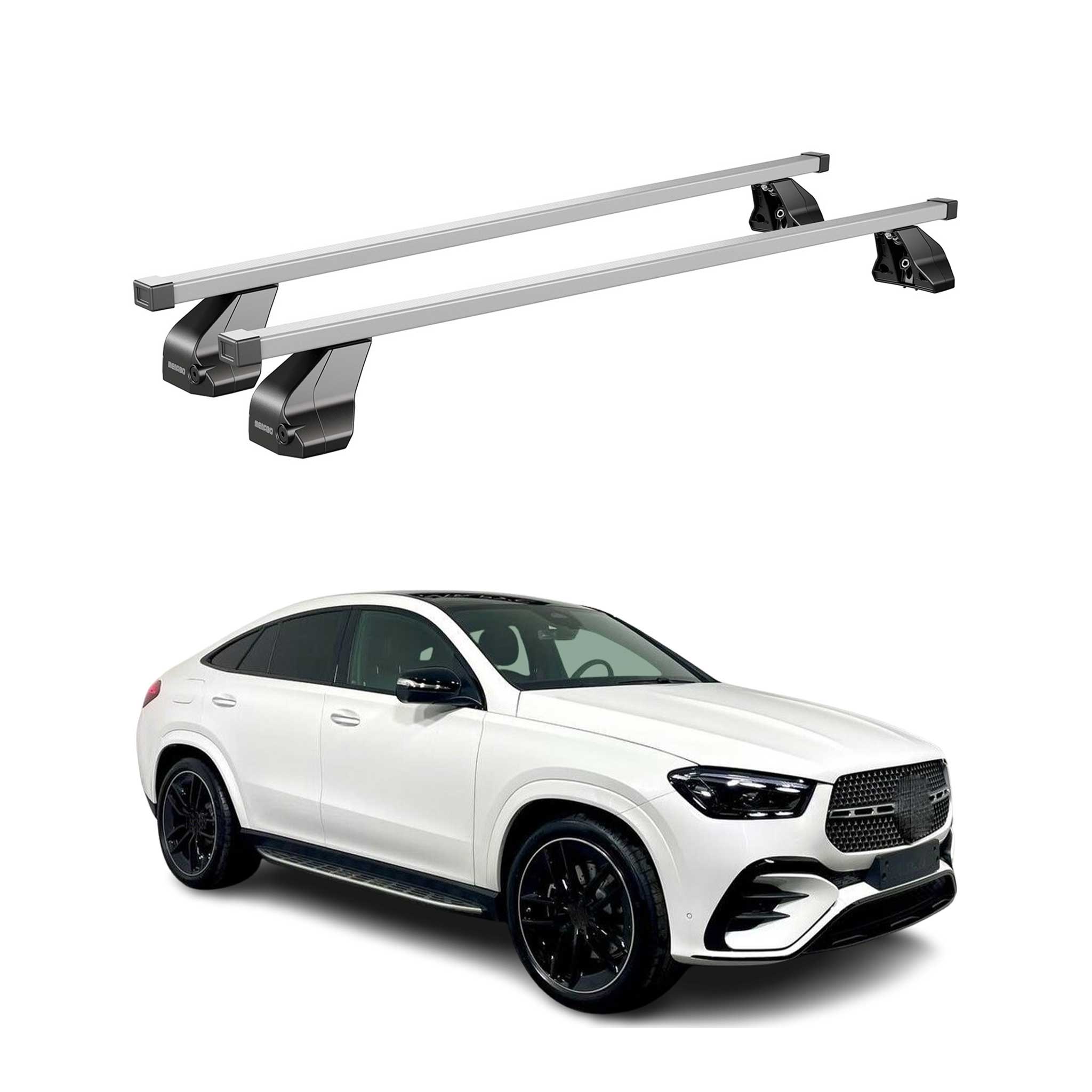 Barres de toit transversales pour Mercedes GLE C167 2019-2026 Acier Gris