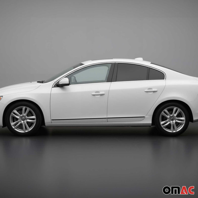 Garniture Baguette de porte latérale pour Volvo S60 S80 S90 Aluminium Noir 4Pcs