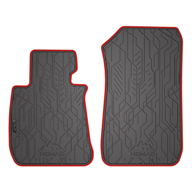 Tapis de sol pour BMW Série 3 E92 2006-12 sauf xDrive Caoutchouc Noir-Rogue 2Pcs
