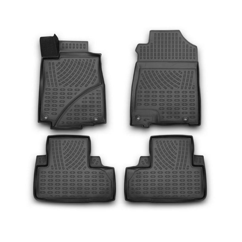 Tapis de sol pour Honda CR-V 2012-2016 TPE en caoutchouc 3D Noir 4Pcs