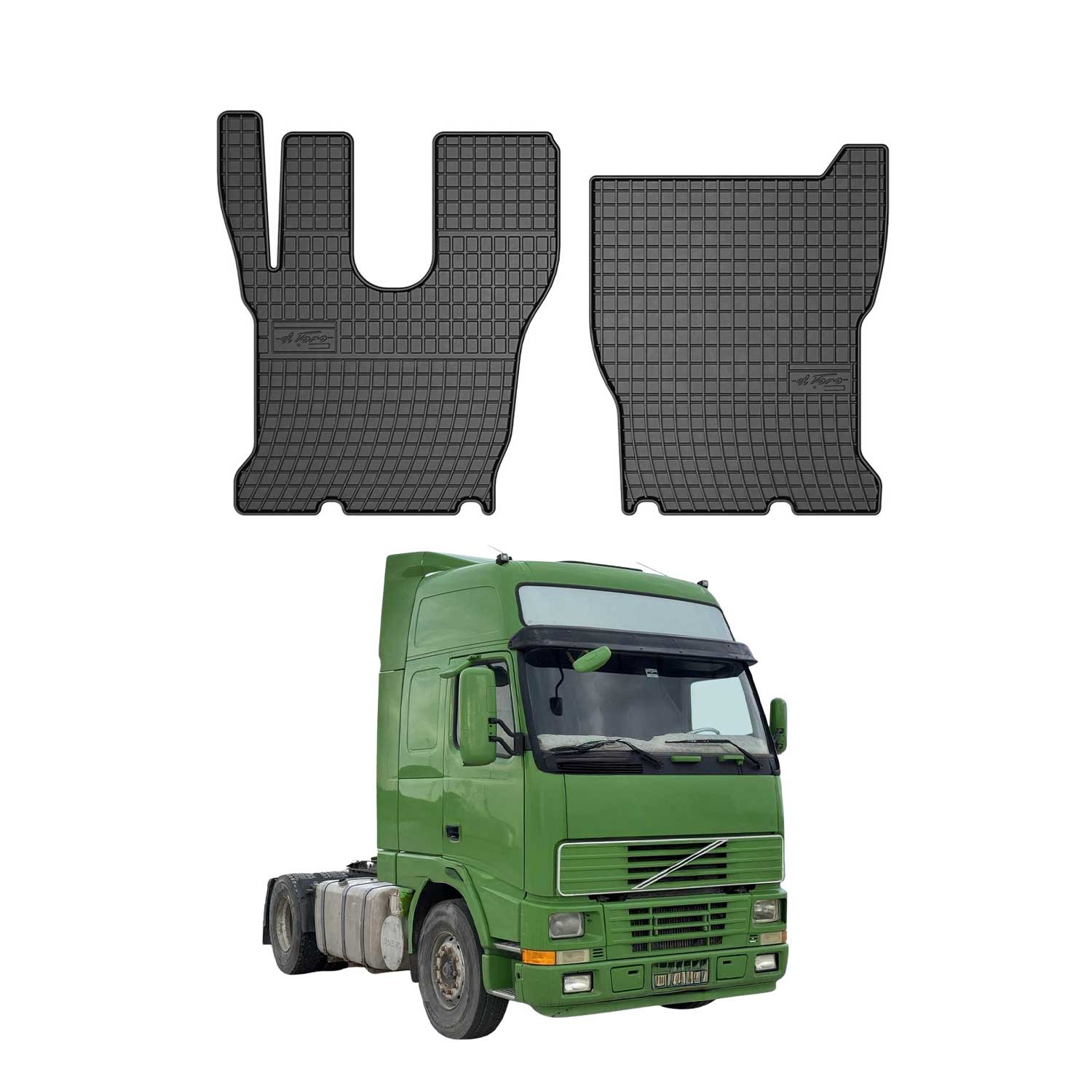 Tapis de Sol pour Volvo FM 1998-2026 Caoutchouc Noir