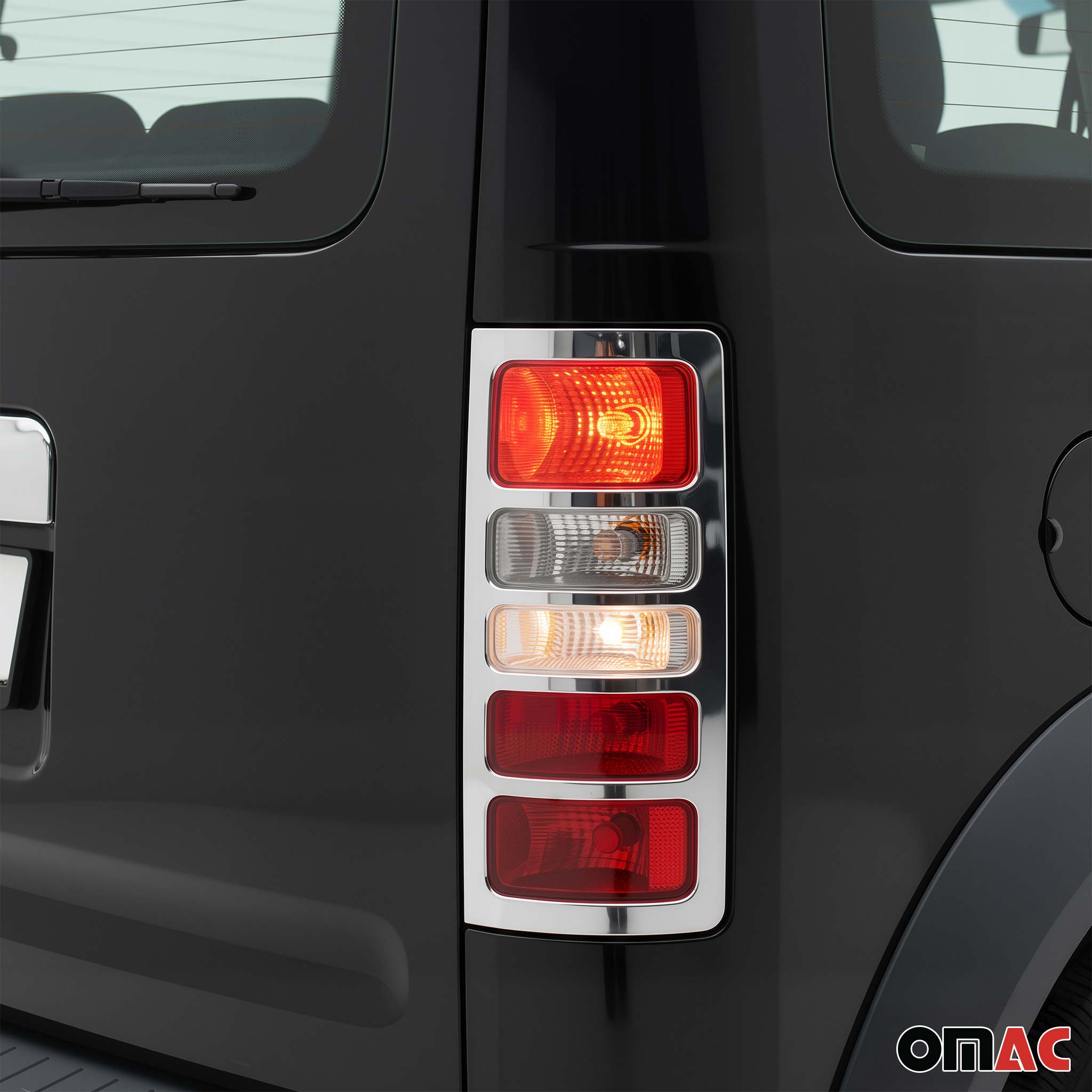 Cadre de Feu Stop Arrière pour Ford Connect 2002-2009 acier inox 2 Pcs