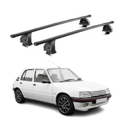 Barres de toit transversales acier pour Peugeot 205 1983-1998 5Portes Noir 2Pcs