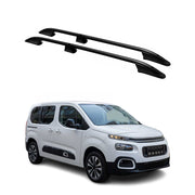 Barres de toit Longitudinales pour Citroen Berlingo 2018-2024 L1 Alu Noir