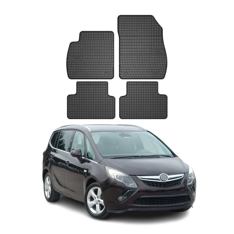 Tapis de Sol pour Opel Zafira C 2012-2019 Caoutchouc Noir