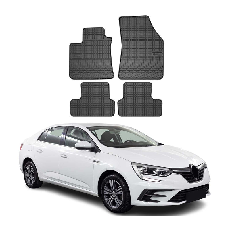 Tapis de Sol pour Renault Megane 2015-2020 Caoutchouc Noir